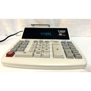 CANON MP25DV PRINTING CALCULATOR 2 COLOR PRINT  12 DIGITS CLOCK & CALENDAR